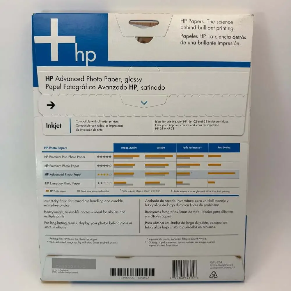 HP Photo Paper Advanced Glossy (25 each) Delivery or Pickup Near Me